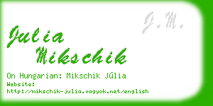 julia mikschik business card