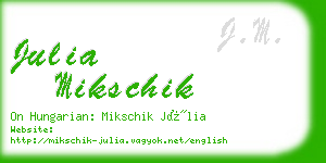 julia mikschik business card